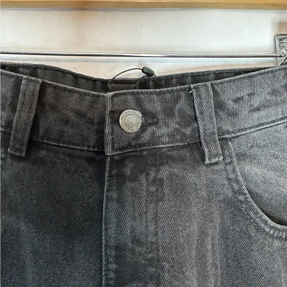 NWT PrettyLittleThing Washed Black Distressed Mom Jeans US Size 4 - Picture 15 of 16